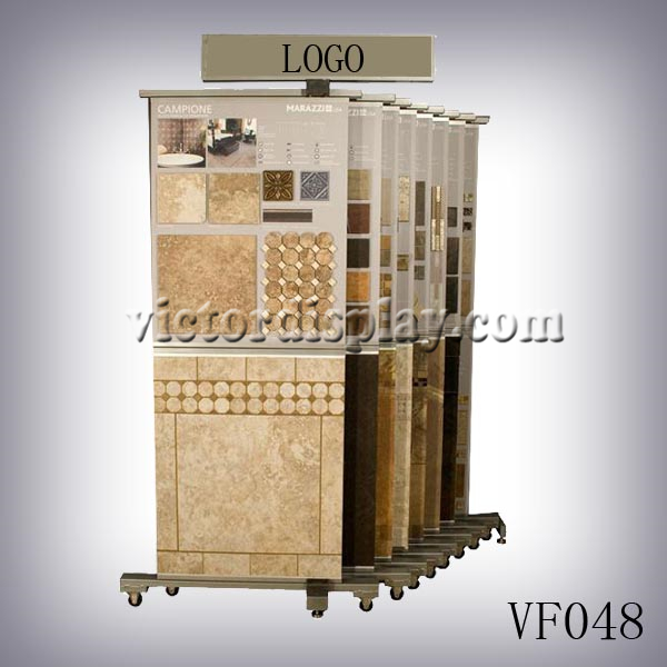 floor covering displays, floor tiles display rack, ceramic tile display stands, hardwood displays, timber floor display racks and custom designed displays VF048.jpg