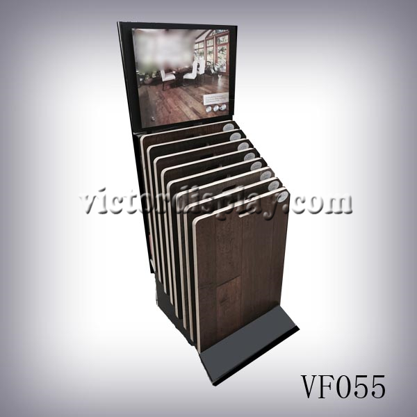 floor covering displays, floor tiles display rack, ceramic tile display stands, hardwood displays, timber floor display racks and custom designed displays VF055.jpg